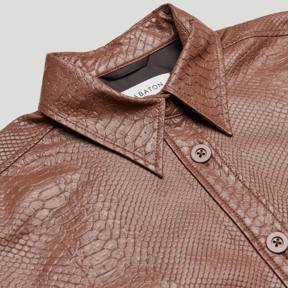 Babaton Pelli Shirt Jacket (Vegan Leather) - Picture 2 of 13